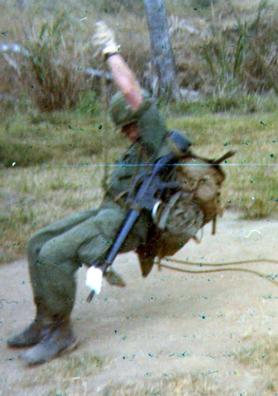 Me  Rappelling  In  Base  Camp  Training